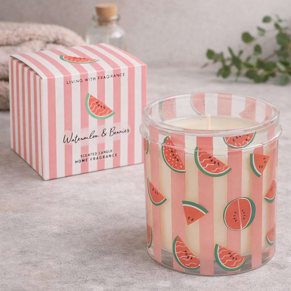 Аромасвеча в стеклянном стакане с крышечкой Арбуз 400 г 9x7,5 см (37-кав-124655) Аромасвеча в стеклянном стакане с крышечкой Арбуз 400 г 9x7,5 см (37-кав-124655)