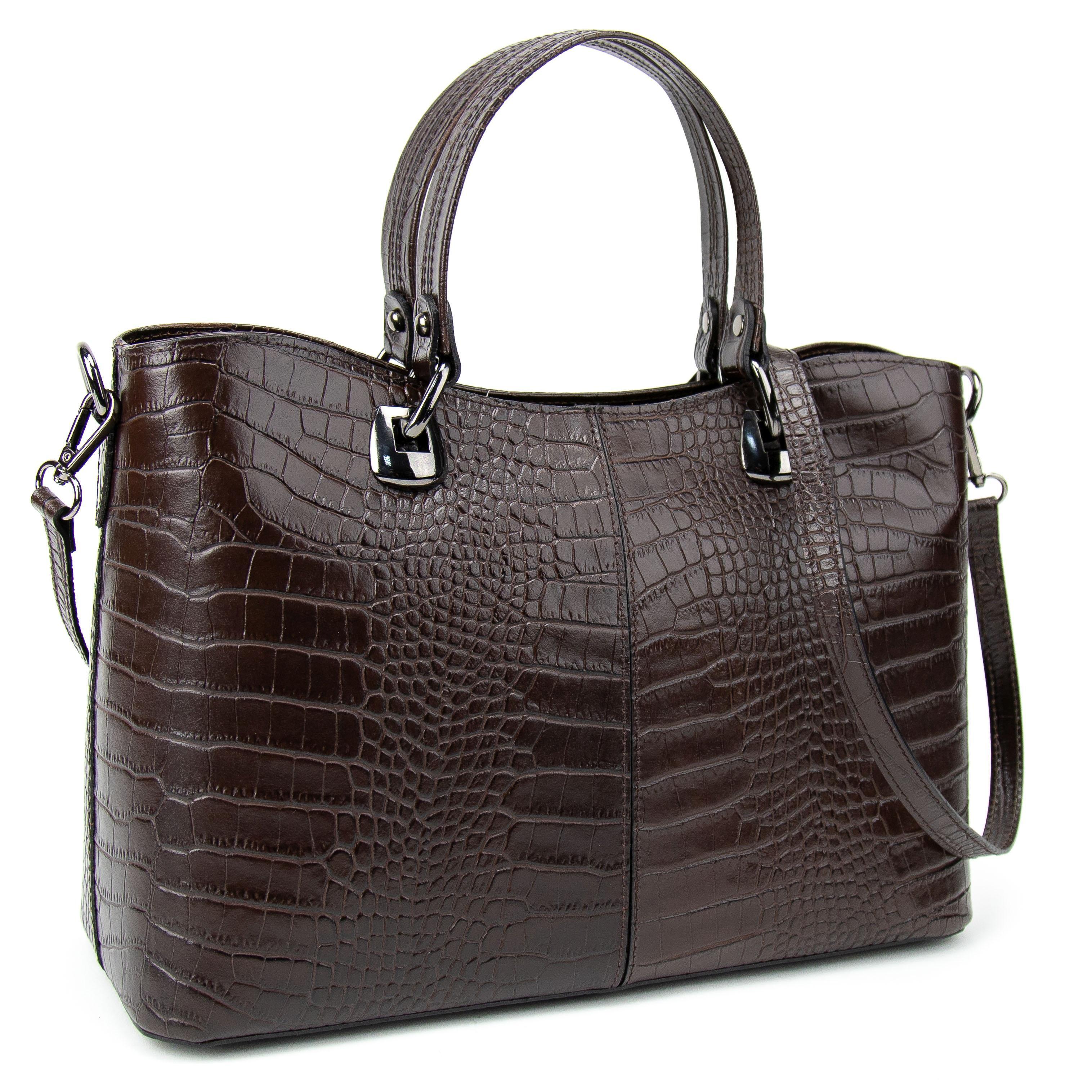 Женская сумка Royal Bag F-IT-5454DB-CR Шоколадный (8125)