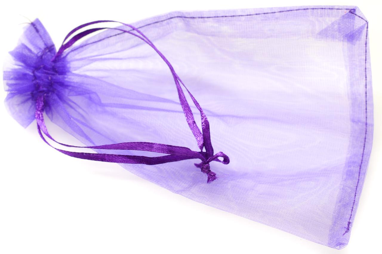 Мешочек подарочный из органзы 10х15 см 5 мм 1 шт. Фиолетовый (УМ1015о16)