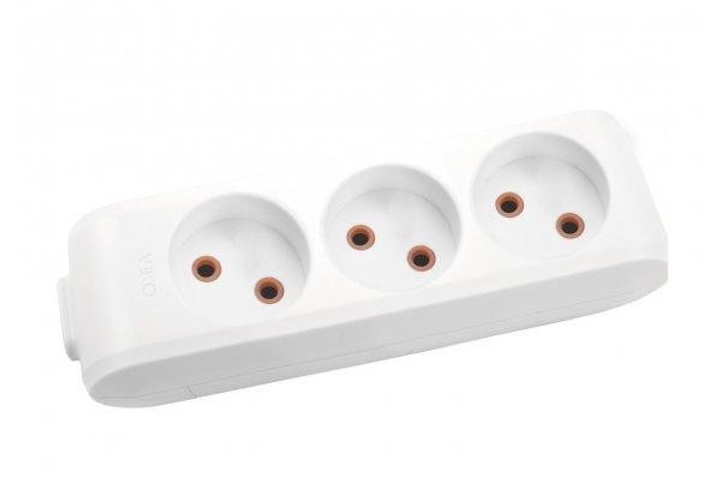 Колодка для удлинителя VIKO без заземления на 3 гнезда