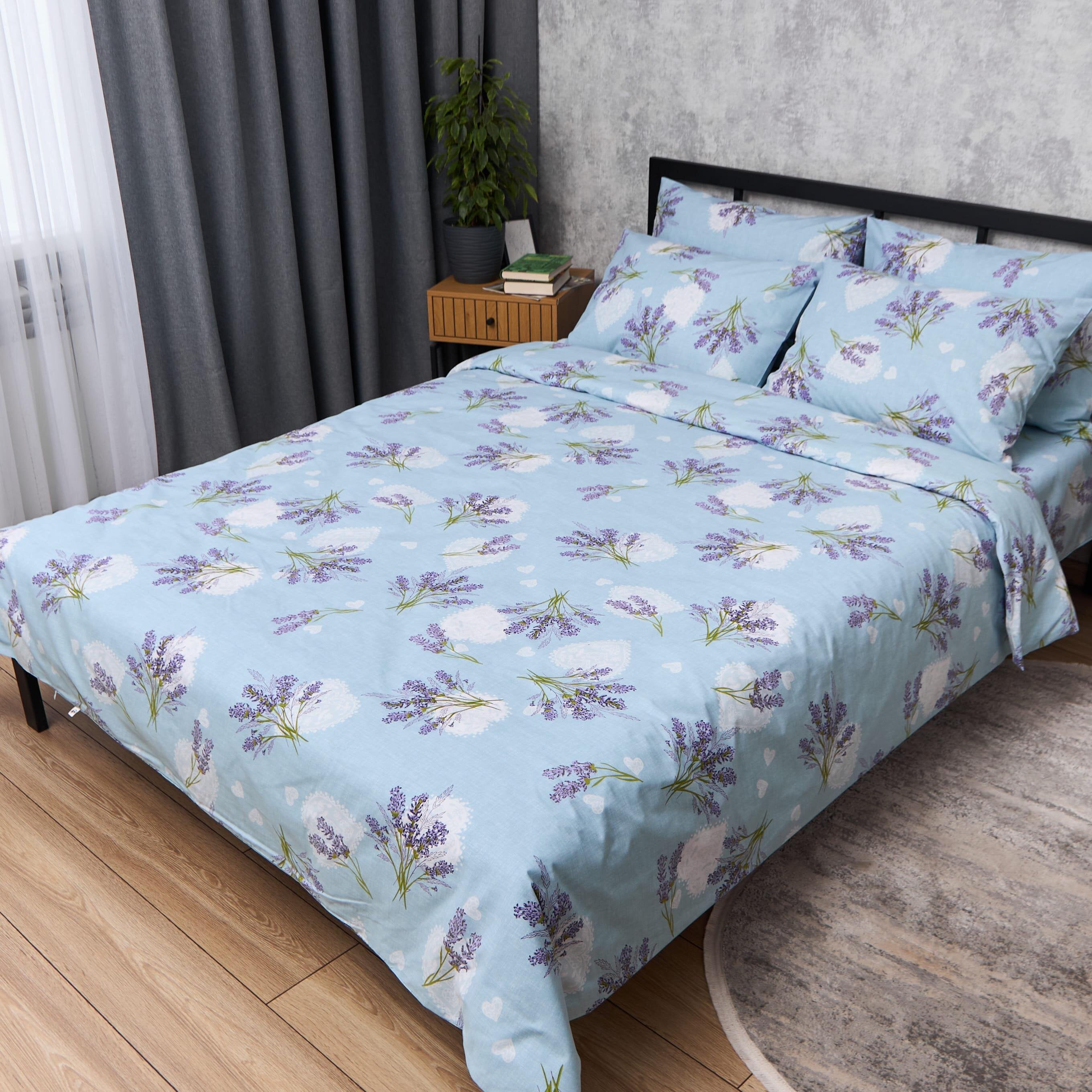 Комплект постельного белья Moon&Star Бязь Gold Люкс Lavender Dream полуторный 143х210 см наволочки 2 шт. (MS-820014297)