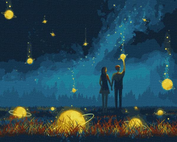 Картина по номерам Идейка Вместе к звездам 40х50 см в термопакете (KHO5046)