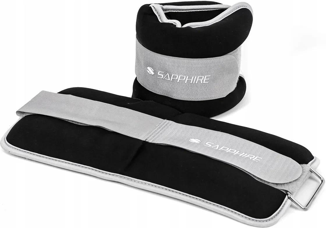 Утяжелители-манжеты SAPPHIRE SG-082 для ног и рук 2x2 кг Черно-серый