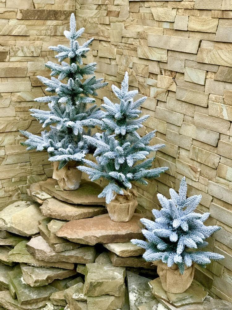 Ялинка лита Classic в мішковині 90 см Засніжений (210N/90/GS) - фото 6 Ялинка лита Classic в мішковині 90 см Засніжений (210N/90/GS) - фото 6