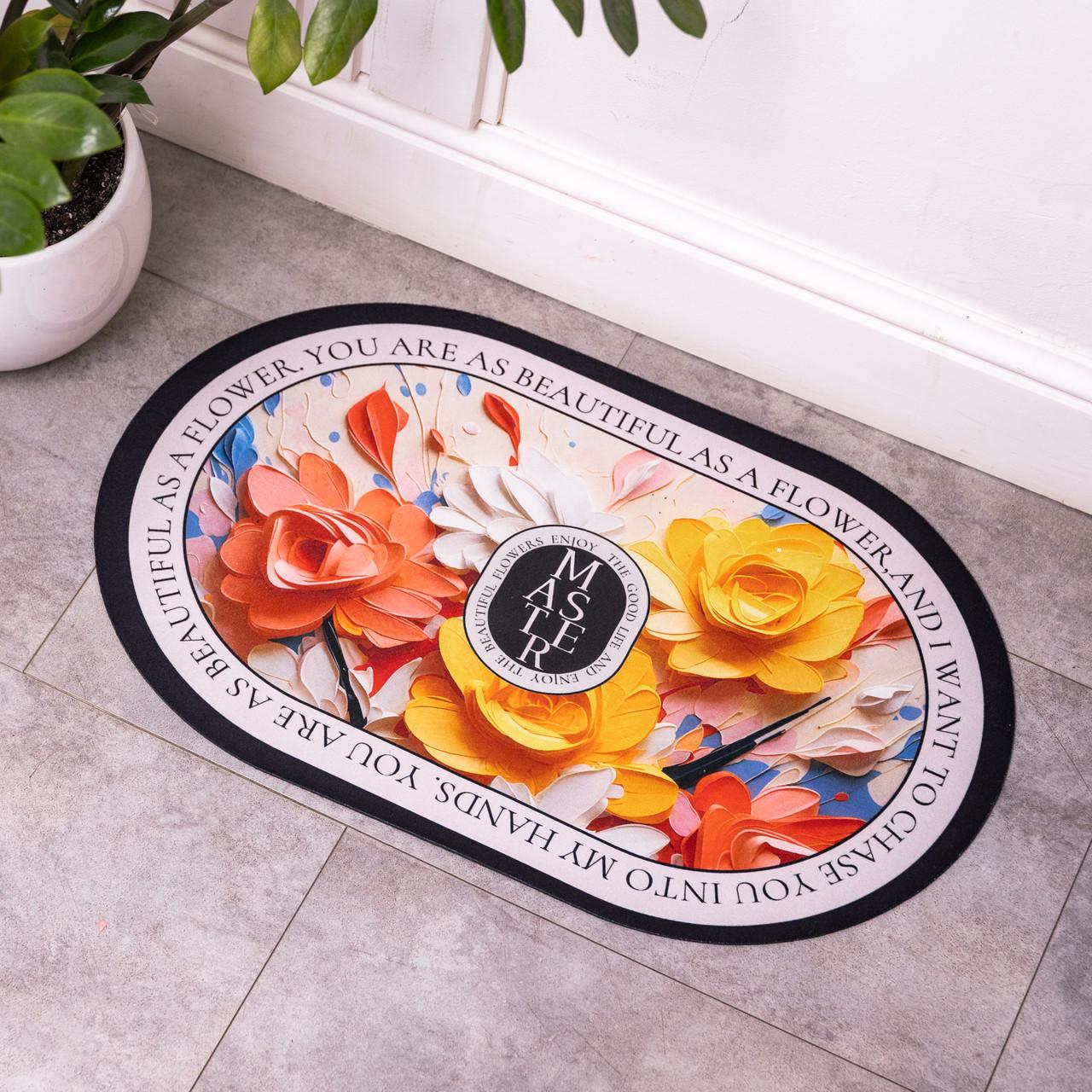 Коврик диатомитовый универсальный BEAUTIFUL FLOWERS с эффектом 3-D 58х38 см (HP-42-55)