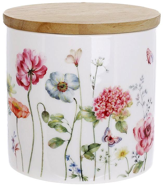 Банка фарфоровая Flower Garden для сыпучих продуктов 460 мл (BD-K054)