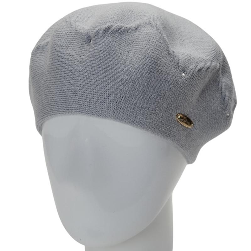 Берет женский двойной Lirus Алана универсальный Серо-голубой (276156)