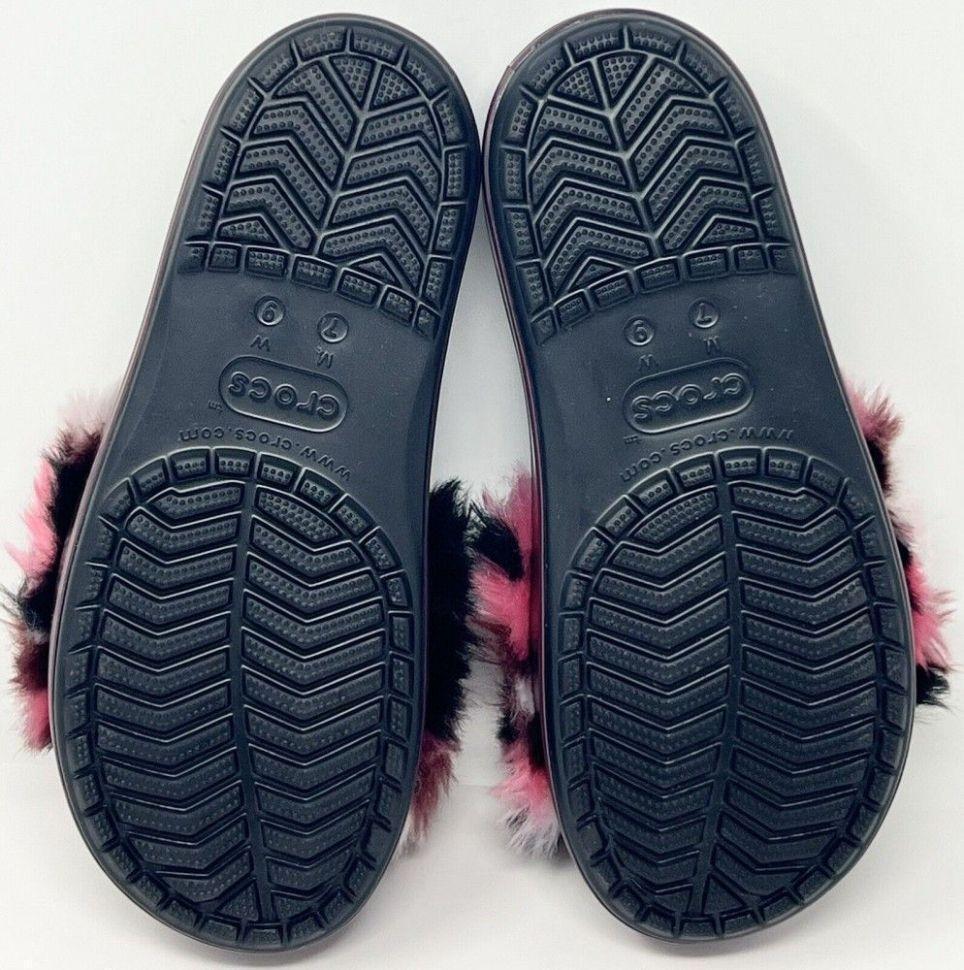 Шльопанці жіночі утеплені Crocs Crocband Slide Platform So Luxe Clog р. 34-35 Чорний (9858) - фото 10