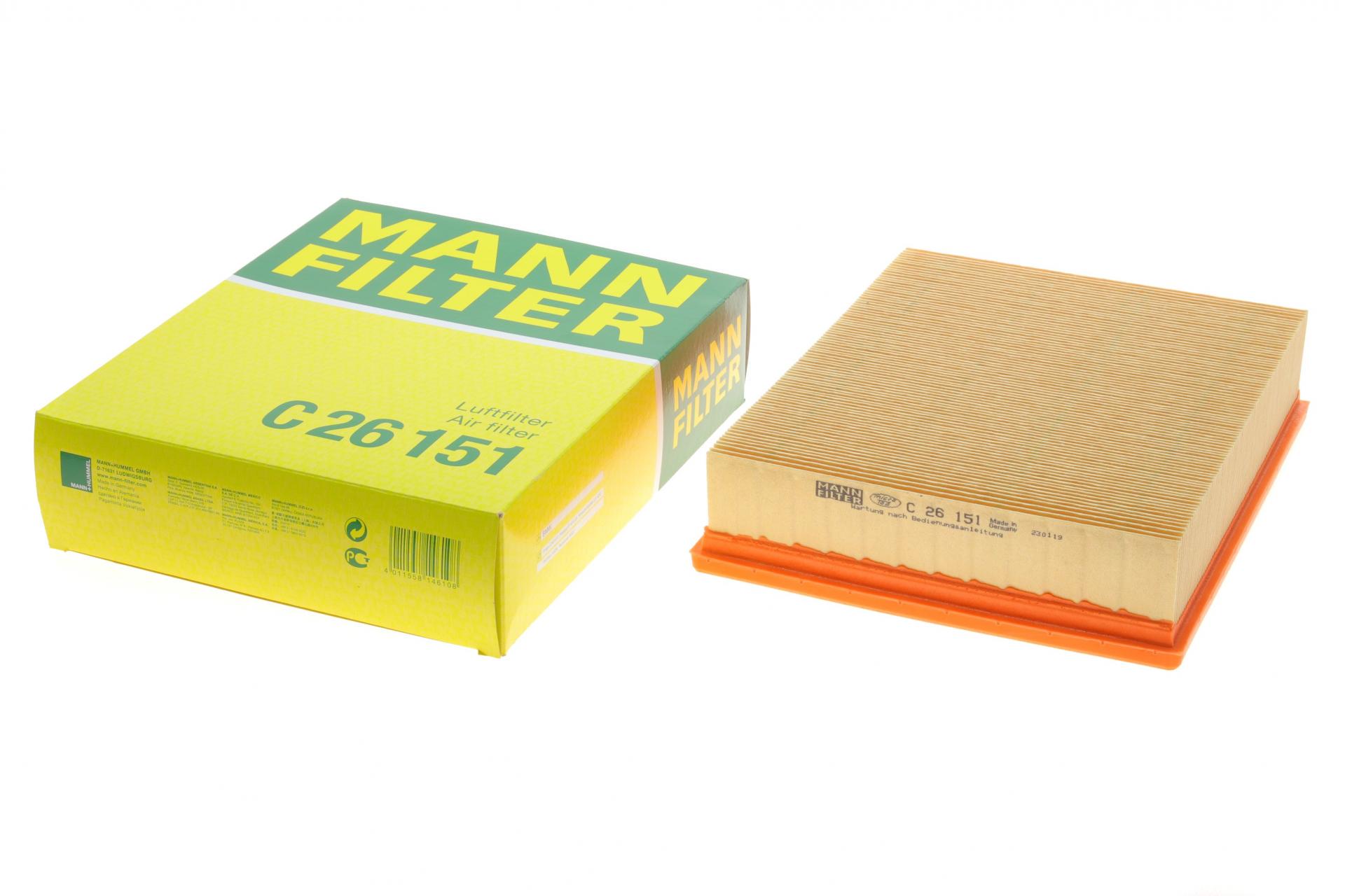 Фильтр воздушный Mann-Filter для BMW 5 E34/E39/7 E32/E38 3,0-4,9 M60/M62 92-04/X5 E53 4,4-4,8 M62/N62 00-06- (C 26 151)