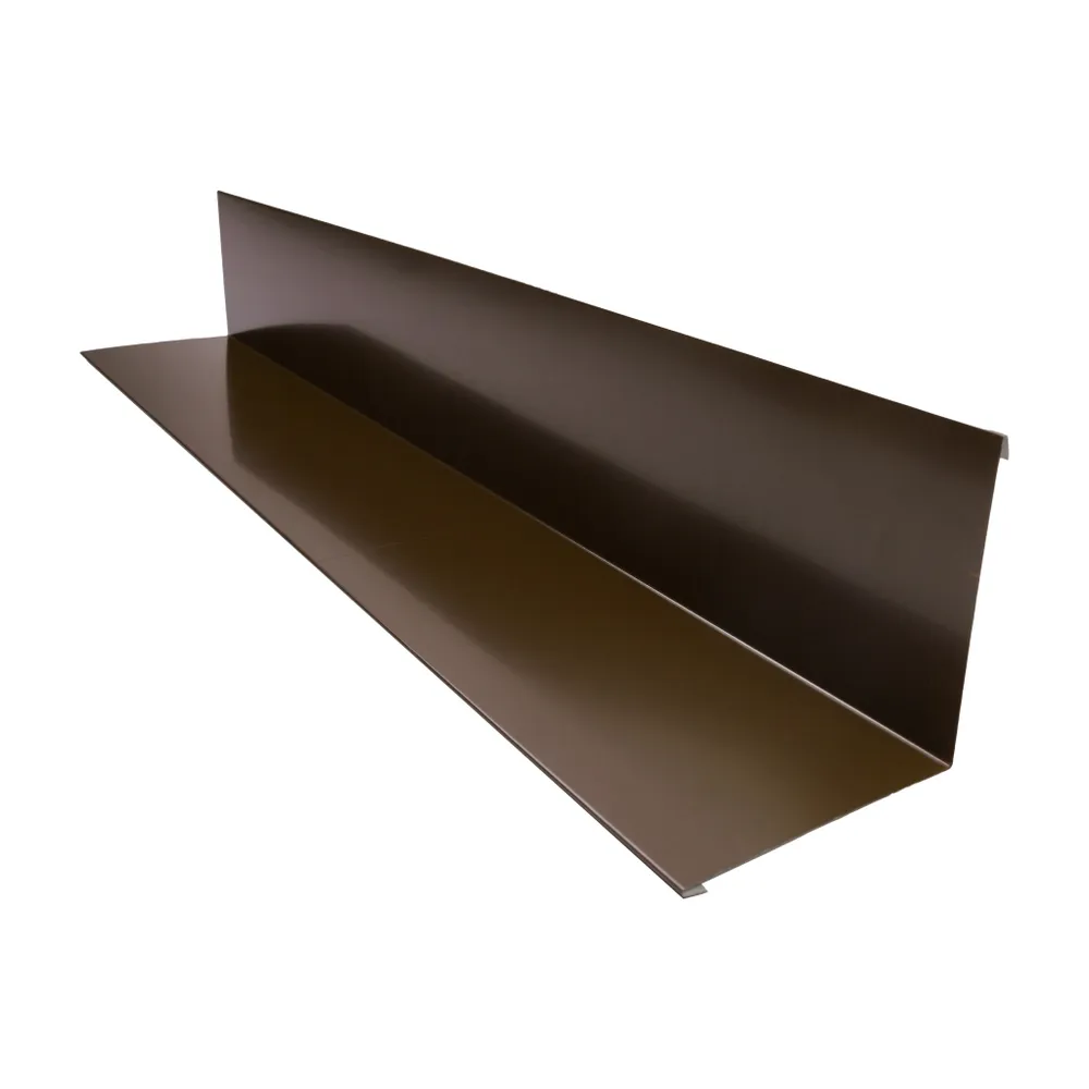 Кут внутрішній для покрівлі SIMBUD нержавіюча сталь глянець 2000х100 мм 0,45 мм RAL8017 (56666343) - фото 2