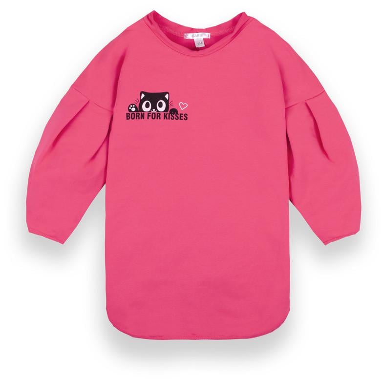 Платье детское хлопковое теплое для девочки Gabbi PL-20-26-1 Симпатяшки 110 см Розовый (12436)