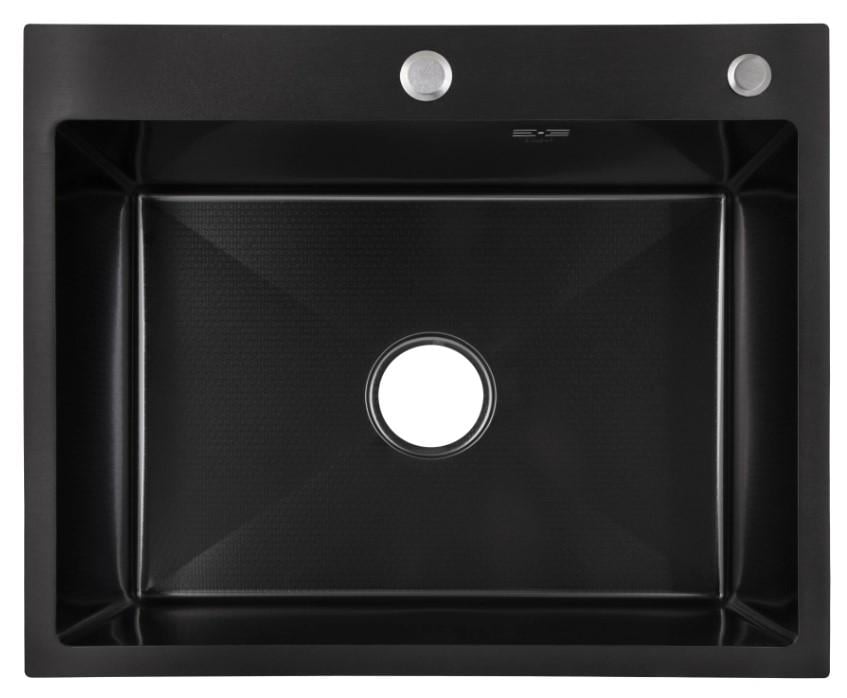 Мойка для кухни встроенная Lidz Handmade H6050HB Decor Honeycomb 2,5/0,5 мм Black PVD (LDH6050BDECPVD48371)