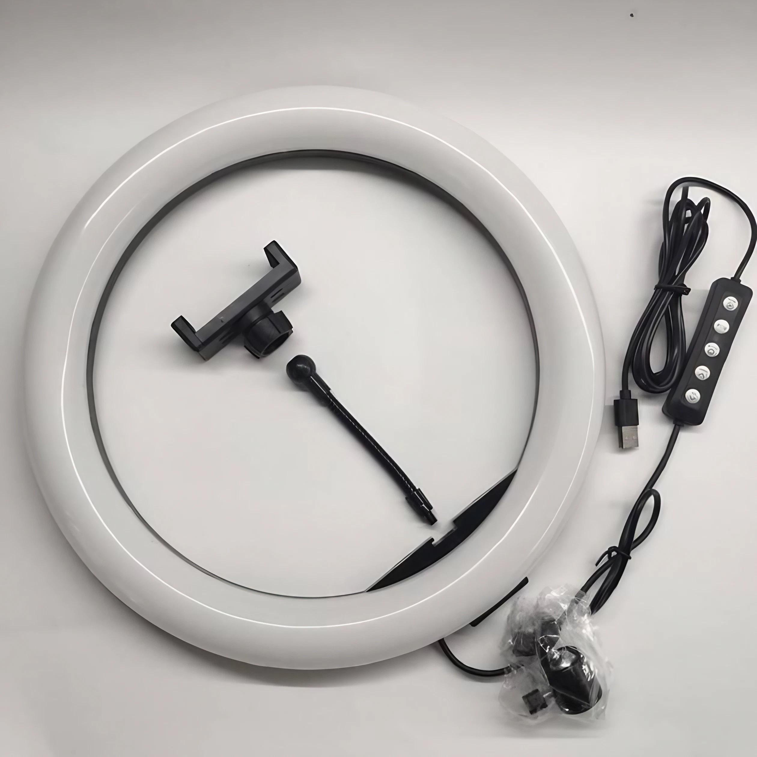 Кольцевая лампа светодиодная 3D RGB двухсторонняя 30 см (jmx26043) - фото 4