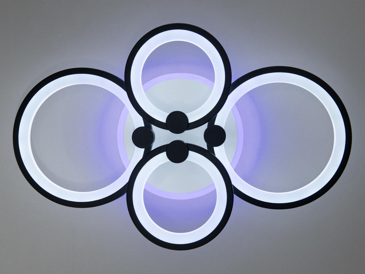 Люстра LED хай-тек 8022-4BK-LS 70W на 10 кв.м Черный (1488828974) Люстра LED хай-тек 8022-4BK-LS 70W на 10 кв.м Черный (1488828974)