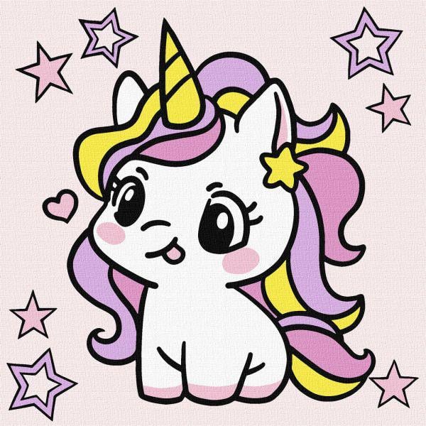 Картина по номерам Идейка Магическая единорожка 18х18 см (Id-KHO6211)