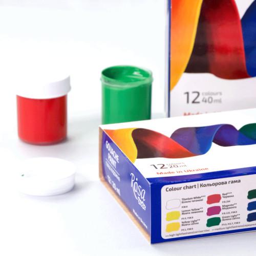 Набор гуашевых красок ROSA Studio 9х20 мл (1301) - фото 2