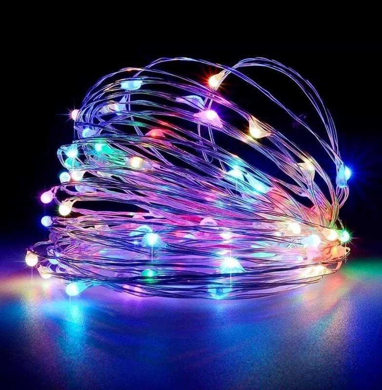 Гирлянда роса на пульте 2000 LED капля на белом проводе 200 м Разноцветный (2000L200MWML)