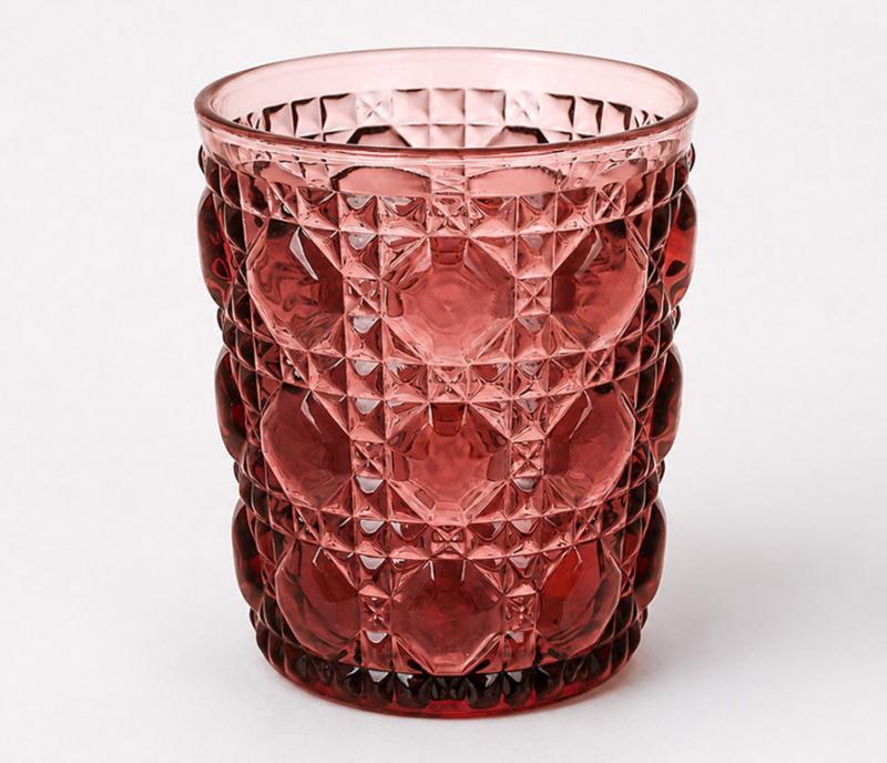 Набор стаканов Ruby Geometry стеклянных 300 мл 6 шт. Рубиново-красный (BD-448-180)