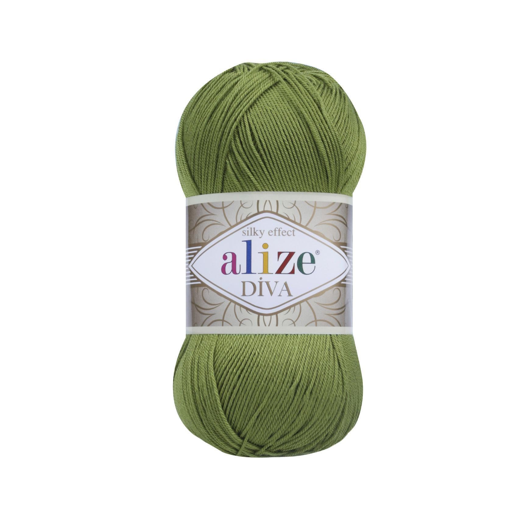 Пряжа Alize Diva 210 Зелений (7486)