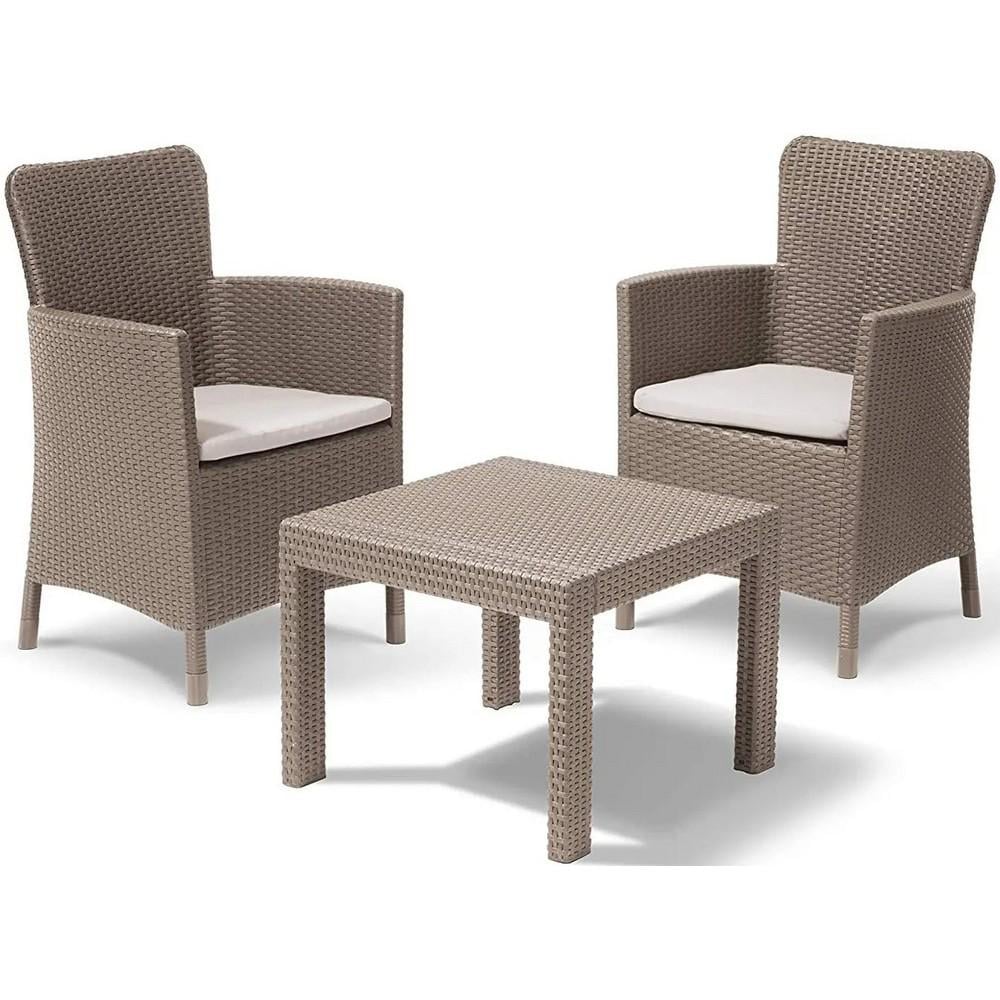 Комплект садовой мебели Keter Salvador Balcony Set 2 кресла/1 стол Капучино (219451)
