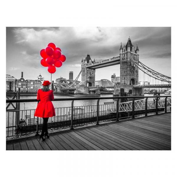 Алмазна мозаїка TK Group Лондон з яскравим акцентом 40х30 см з рамкою в коробці (GB77507-mt)