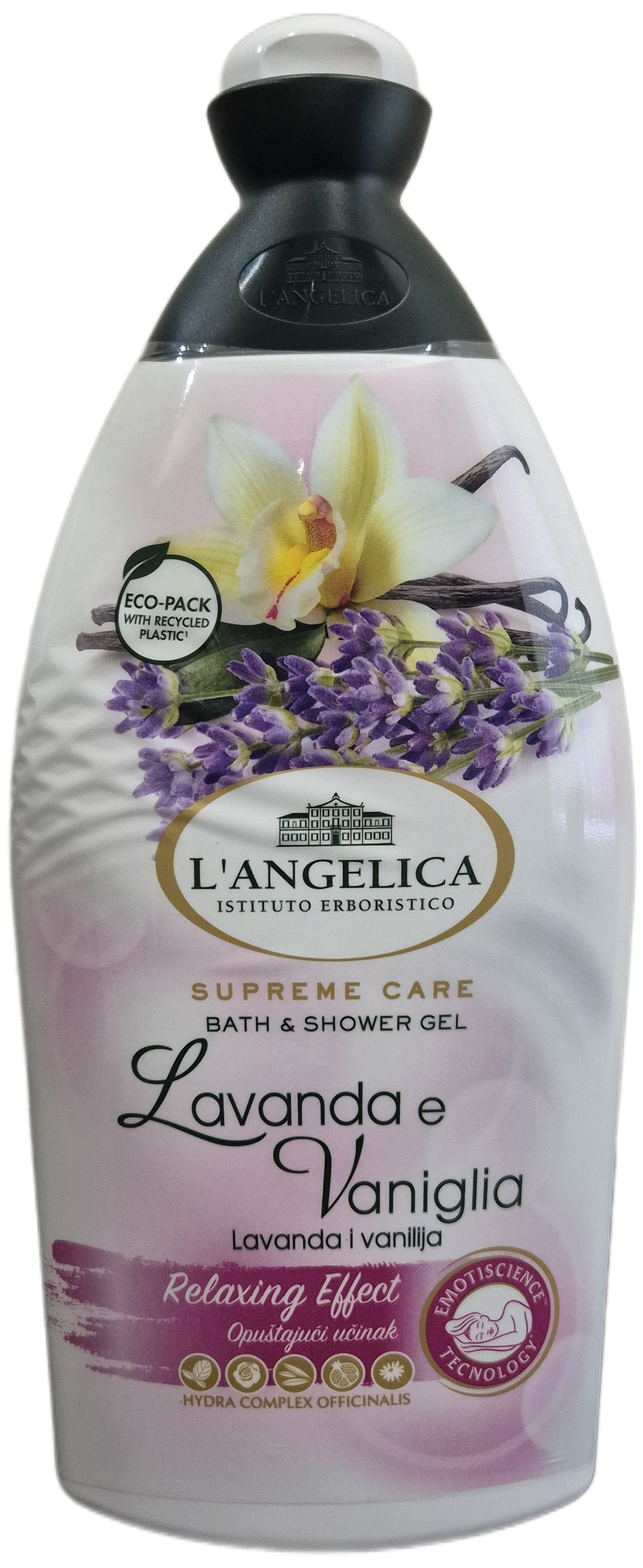 Гель для душа и ванны L'Angelica с ароматом лаванды и ванили 500 мл (31749824)