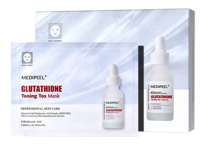 Маска відбілююча тканинна з глутатіоном MEDI-PEEL Glutathione Toning Tox Mask 25 мл (8809941822014)