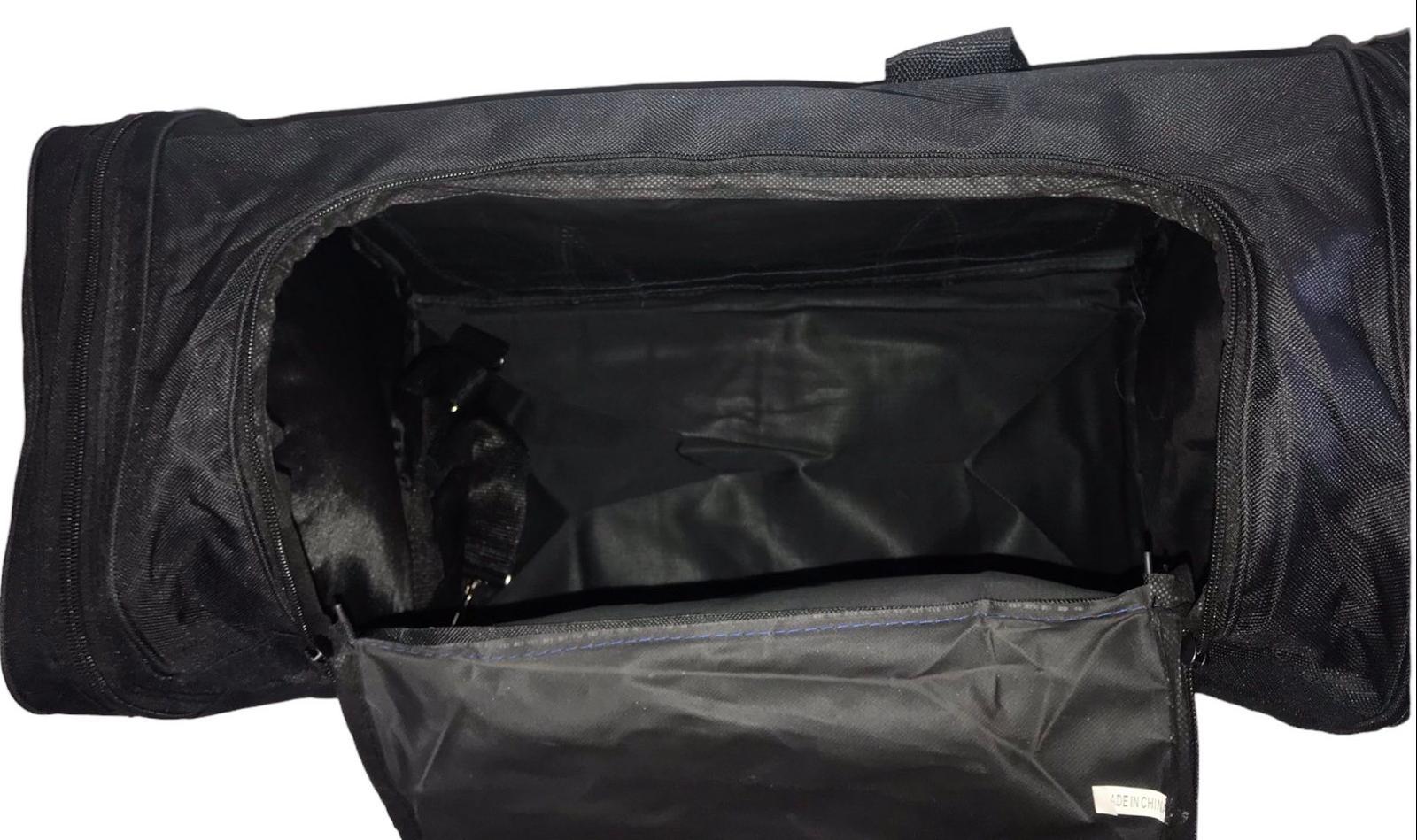 Сумка дорожня з боковими карманами та з довгим ремінем через плече 60 л Чорний з синім (613) - фото 6 Сумка дорожня з боковими карманами та з довгим ремінем через плече 60 л Чорний з синім (613) - фото 6