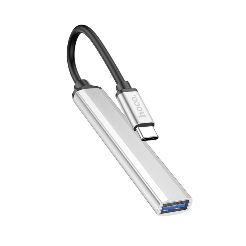 Хаб USB Hoco HB26 Type-C to 1xUSB 3.0 + 3хUSB 2.0 Серый (00000001744) - фото 2