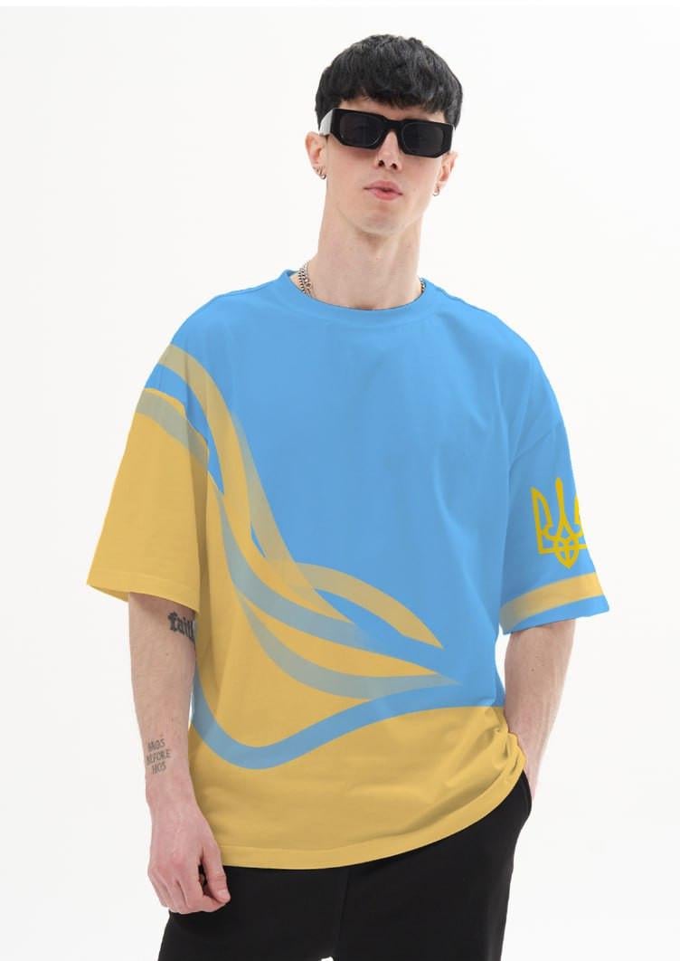 Футболка чоловіча Україна 3XL Синій (400267)