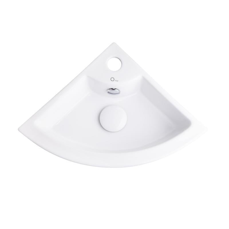 Раковина Q-tap Kiwi с донным клапаном QT0911K184AW (13996)