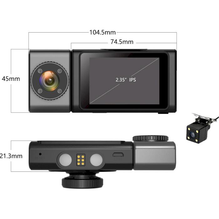 Видеорегистратор Aspiring Alibi 9 GPS 3 Камеры SpeedCam 2,35" IPS H.264 (CD1MP20GAL9) - фото 7