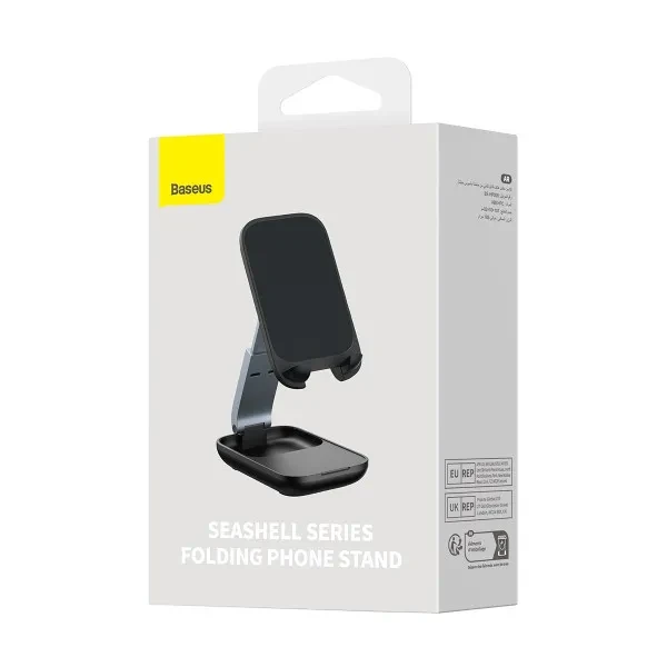 Підставка для телефону настільна BASEUS Seashell Series Folding Phone Stand Чорний (2424583765) - фото 7