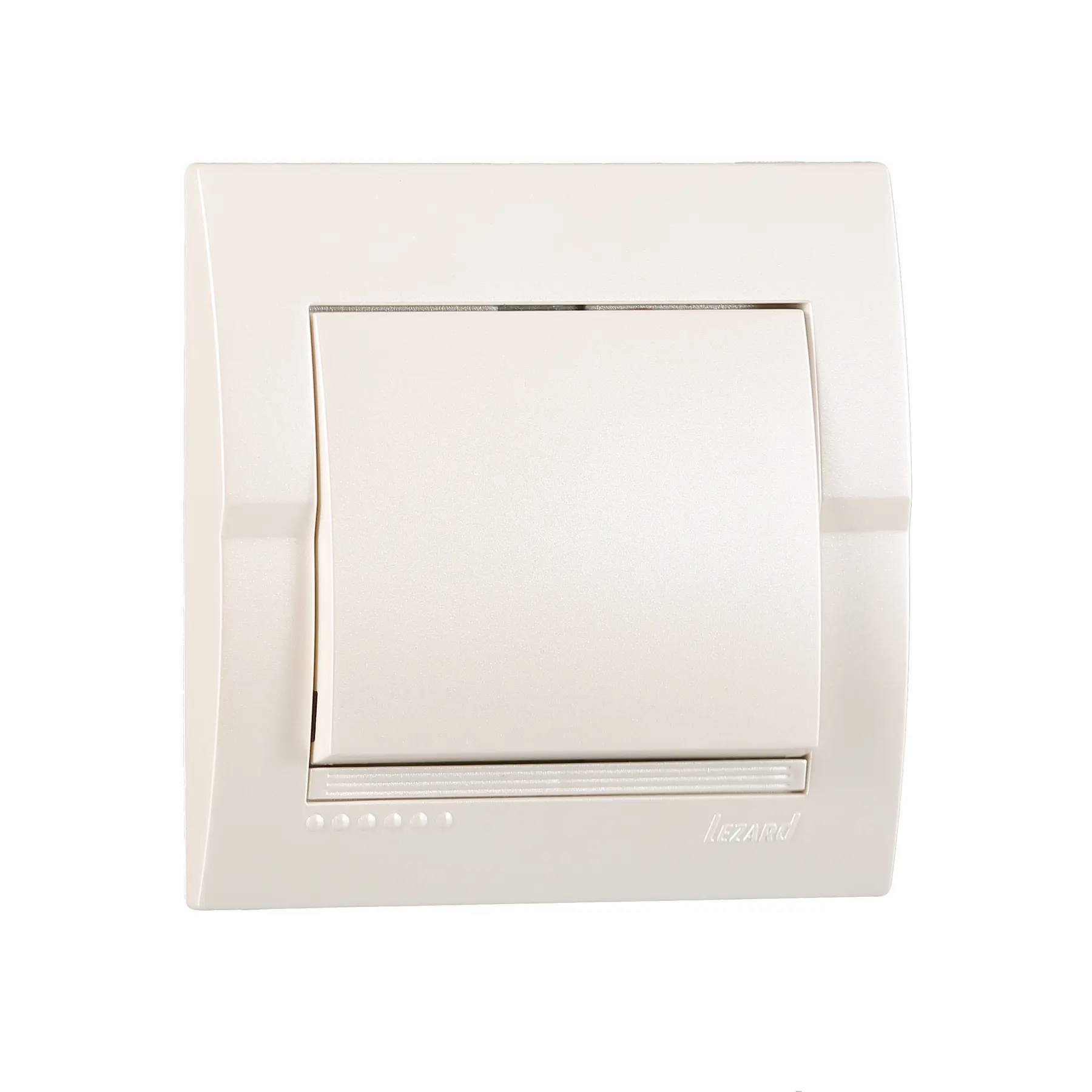 Выключатель Lezard Deriy 1-клавишный Белый металлик
