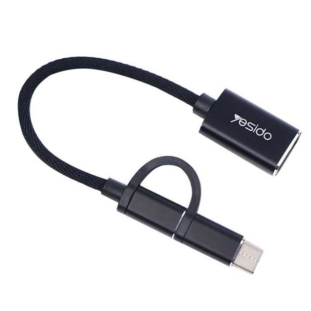 Перехідник OTG Yesido GS02 micro/Type-C to USB 3.0 метал (21492002)