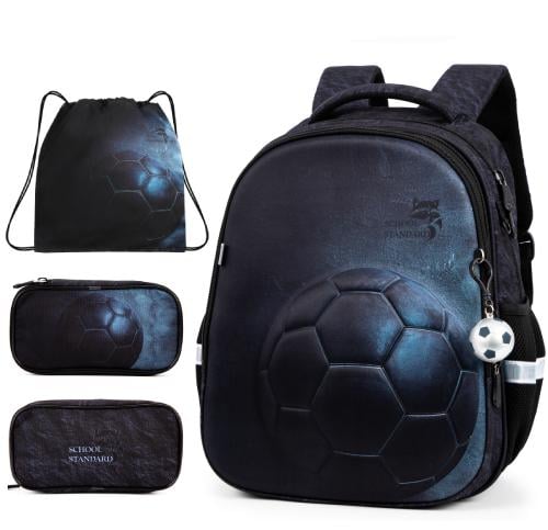 Школьный ортопедический рюкзак 3 в 1 для мальчика School Standard 38х30х18 см с Мячем для первокласника (Full 170-79)