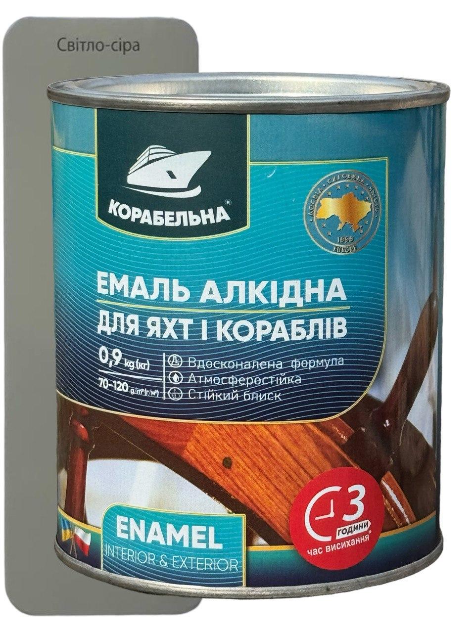 Эмаль алкидная Корабельная ПФ-115 0.9 кг Светло-серый (23812952)