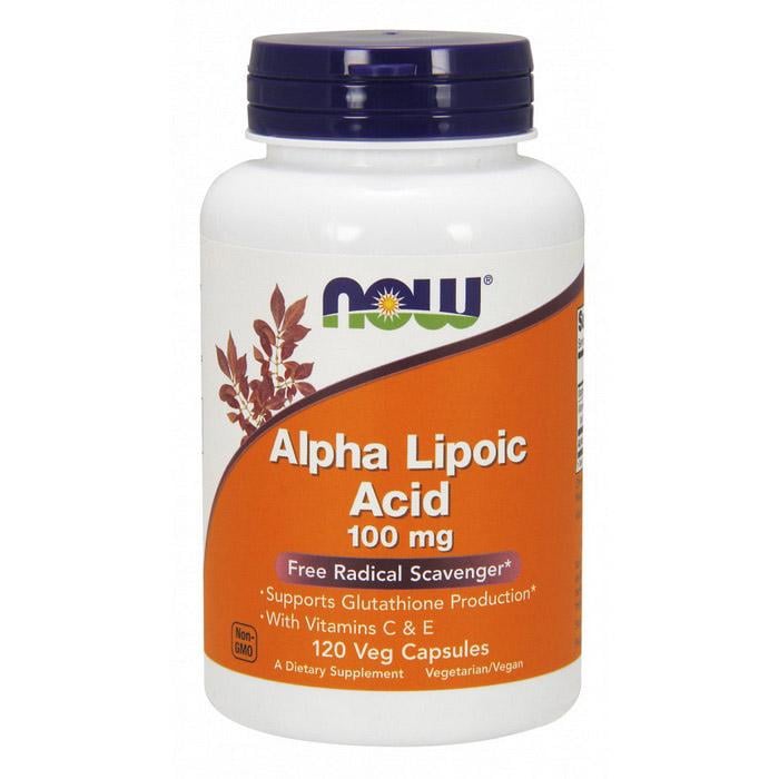 Альфа-липоевая кислота с витаминами C и E NOW Alpha Lipoic Acid 100 mg 120 вер. капс.