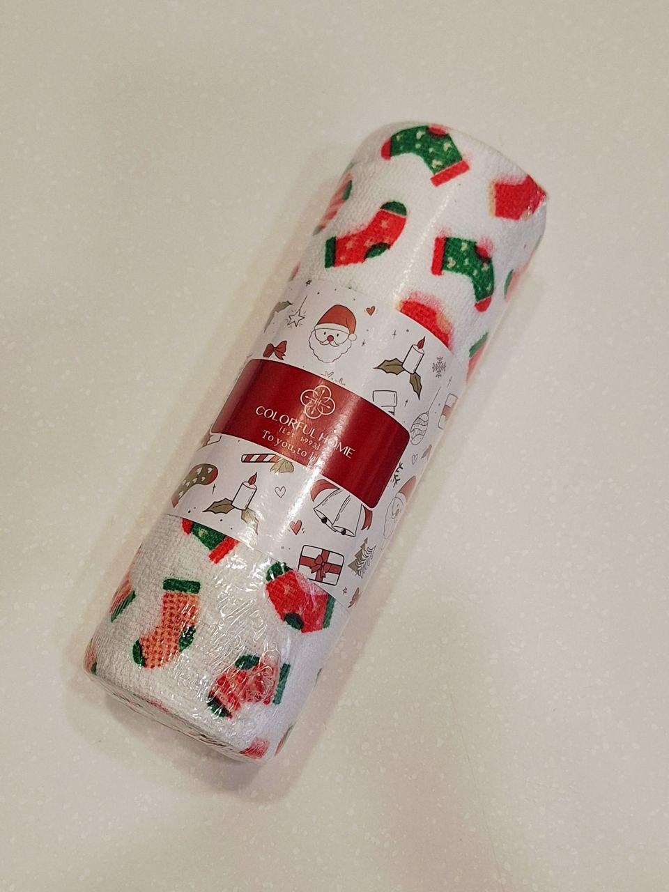 Полотенце отрывное в рулоне Новогодний сапог из микрофибры 25х25 см (1571) Полотенце отрывное в рулоне Новогодний сапог из микрофибры 25х25 см (1571)