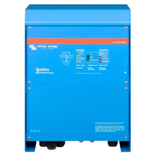 Инвертор гибридный с чистой синусоидой Victron Energy Quattro 48/10000/140-100/100 1 фаза 8 кВт 48 В 140A VE. Bus Blue (27918609)