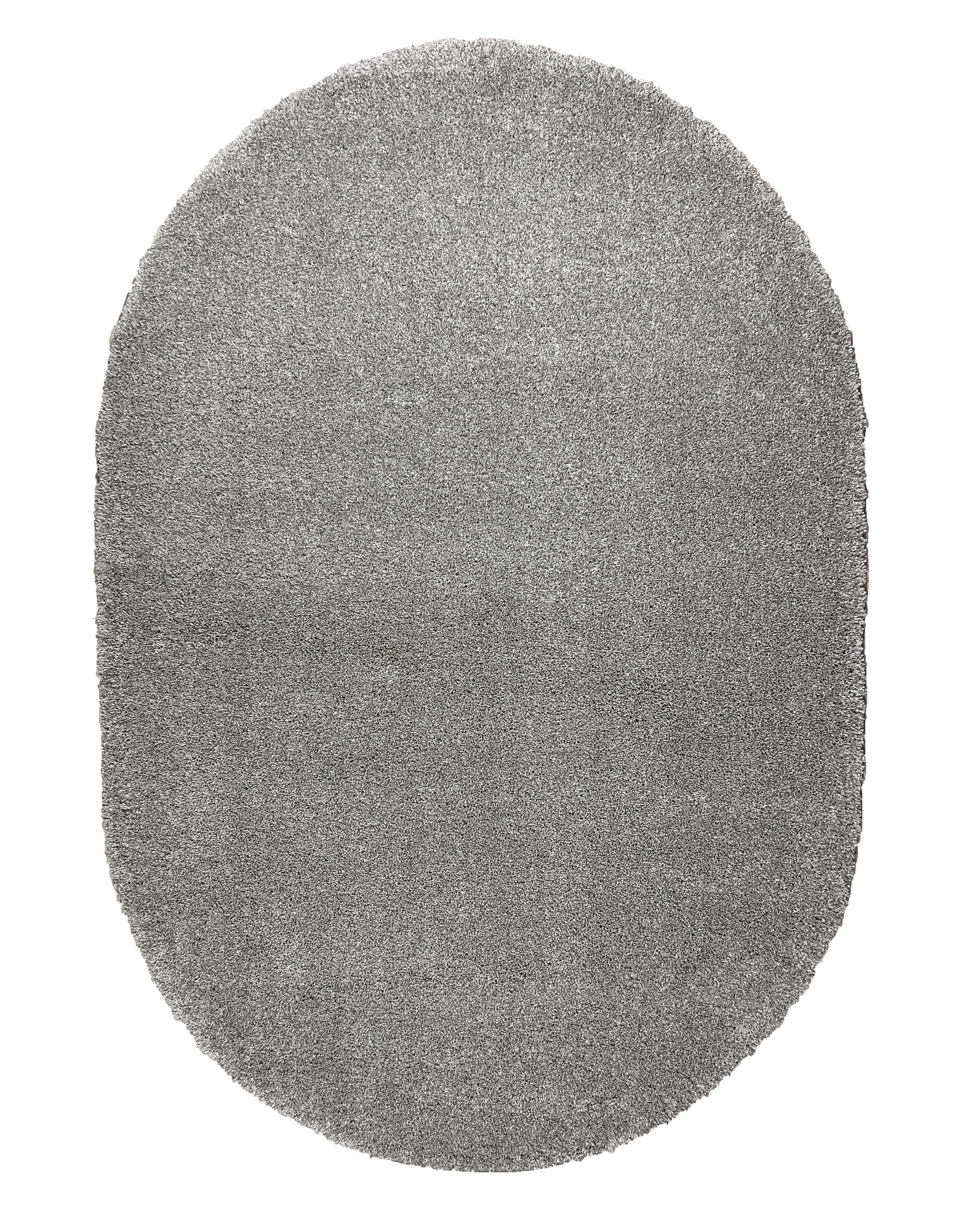 Пушистый ковер Super Softness шегги овал 60x110 см Серый (2144/F404RО9)