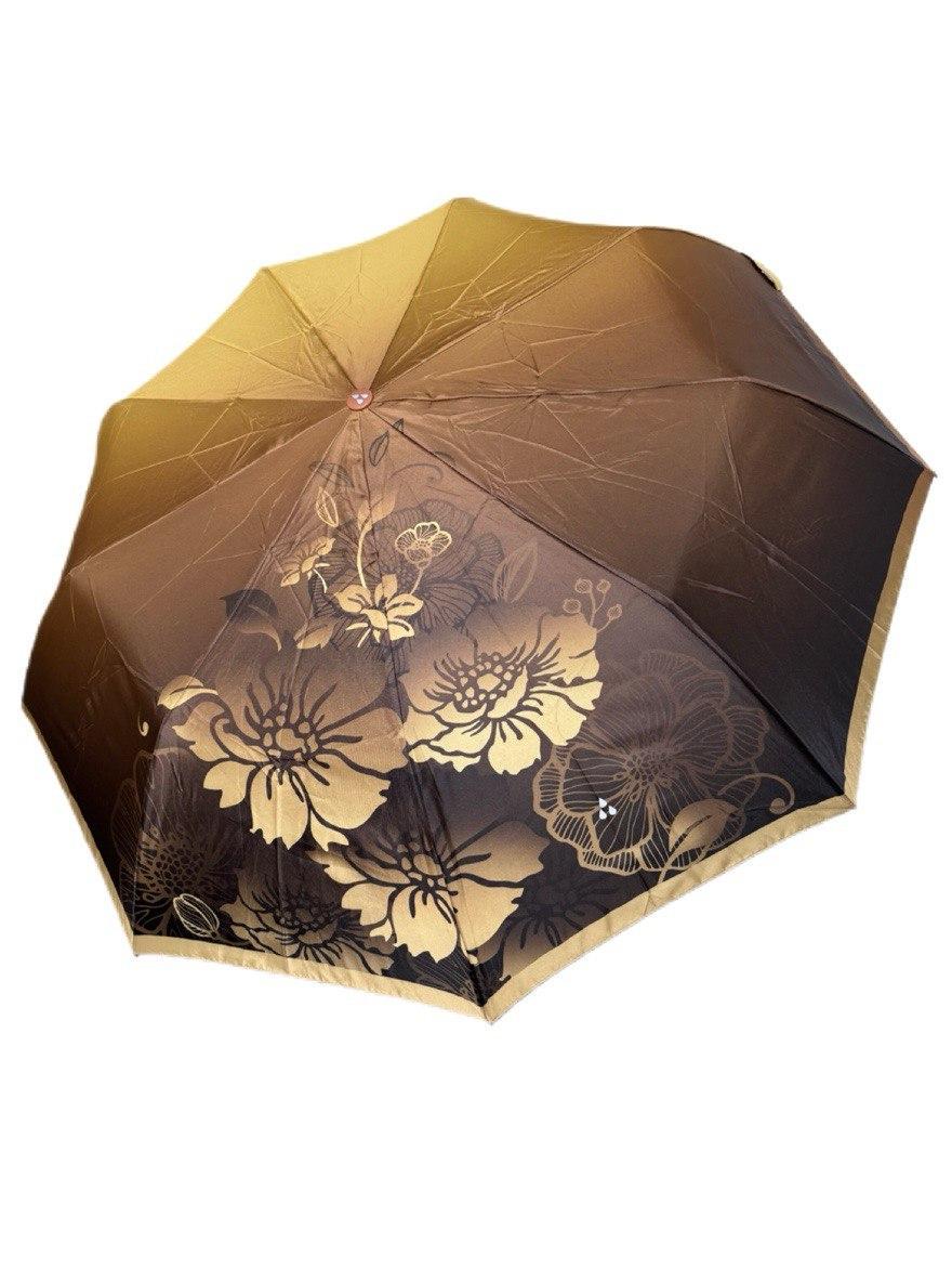 Парасолька жіноча напівавтоматична Срібний Дощ 9 спиць Жовтий (6025/2)