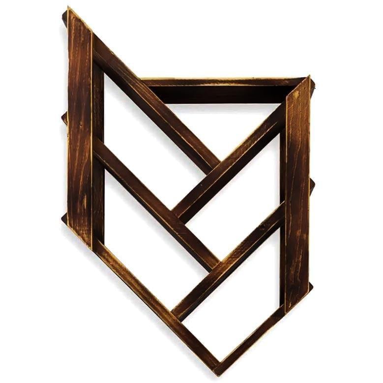 Полка для вина настенная из дерева Когавара Корица (ПНК-028633)