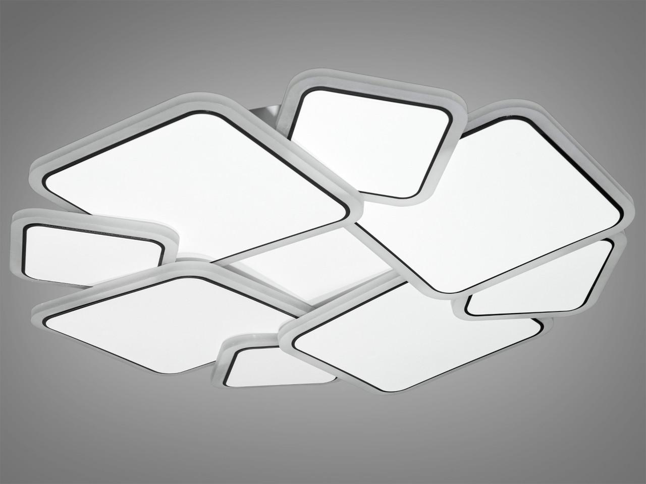 Люстра LED в спальню с диммером Z186-1WH-LS 60W на 9 м2 Белый (2302037225)