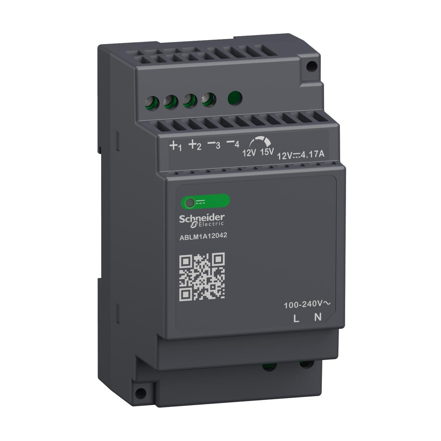 Блок питания на DIN-рейке Schneider Electric Modicon Power Supply 50 Вт 4,2A 12 В (ABLM1A12042) Блок питания на DIN-рейке Schneider Electric Modicon Power Supply 50 Вт 4,2A 12 В (ABLM1A12042)
