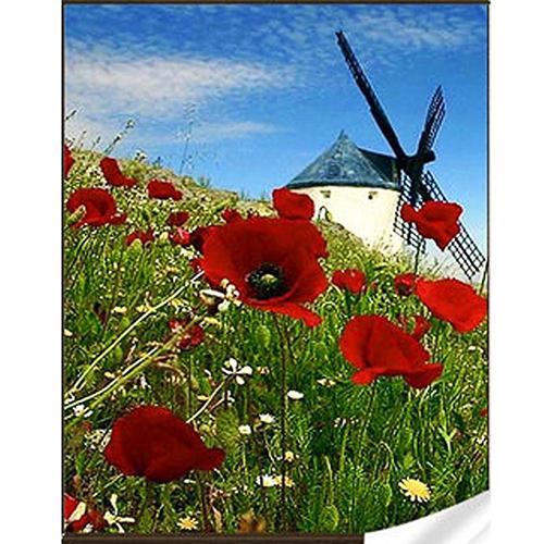 Алмазная мозаика Strateg Премиум Мельница 30x40 см (Str-GM86061)