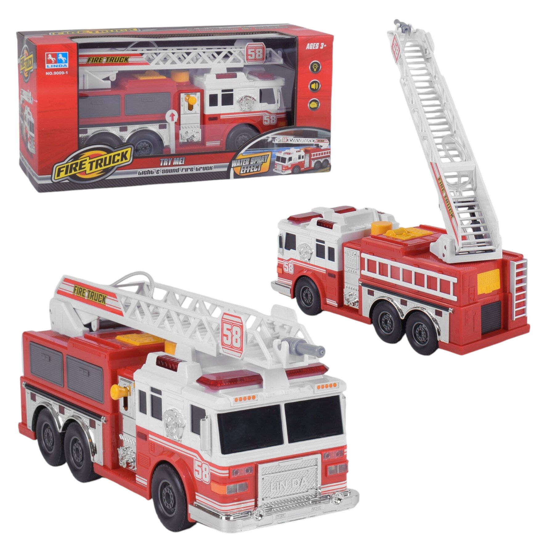 Іграшка спецтехніка 9009-1 Пожежна машина в коробці (113290) - фото 4 Іграшка спецтехніка 9009-1 Пожежна машина в коробці (113290) - фото 4