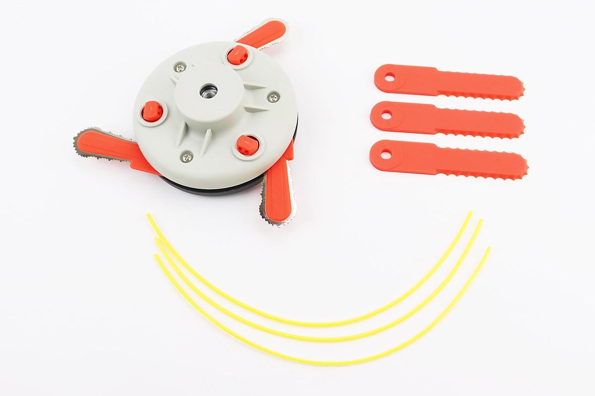 Шпуля котушка ДИСК пластикова три зачепи та ніж 6 шт. Тип 3 до мотокос (202985) - фото 1