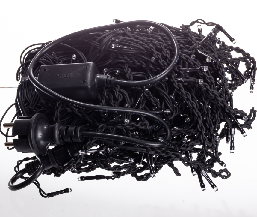 Гирлянда бахрома уличная 335 LED 20 м от сети черная нить Синий - фото 4 Гирлянда бахрома уличная 335 LED 20 м от сети черная нить Синий - фото 4