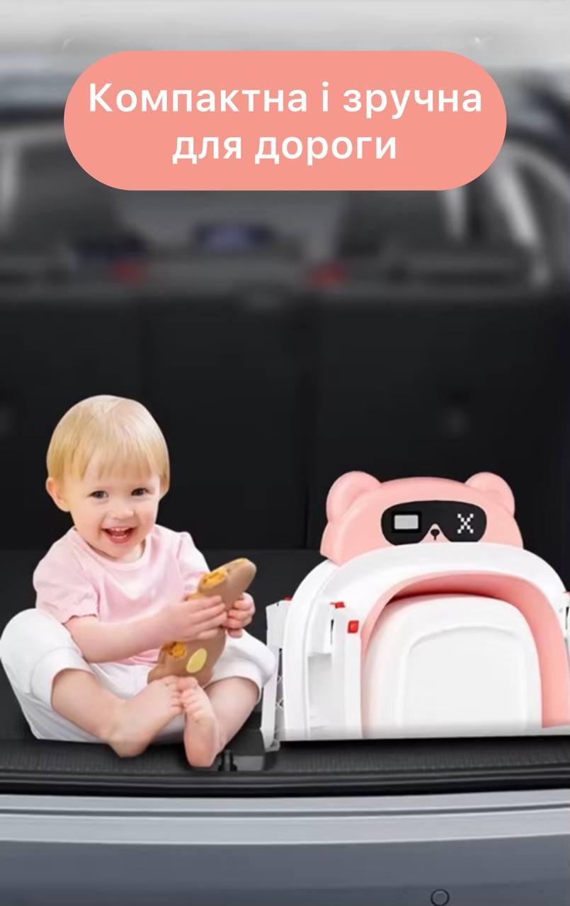 Ванна дитяча складна з подушкою Рожевий (2267) - фото 4